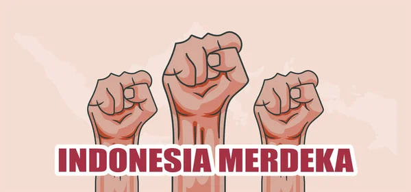 Konsep Templat Hari Kemerdekaan Indonesia Ilustrasi Vektor - Stok Vektor