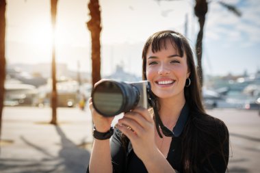 Profesyonel fotoğrafçı objektif