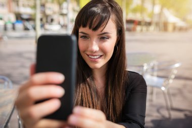 Güzel kız alma selfie