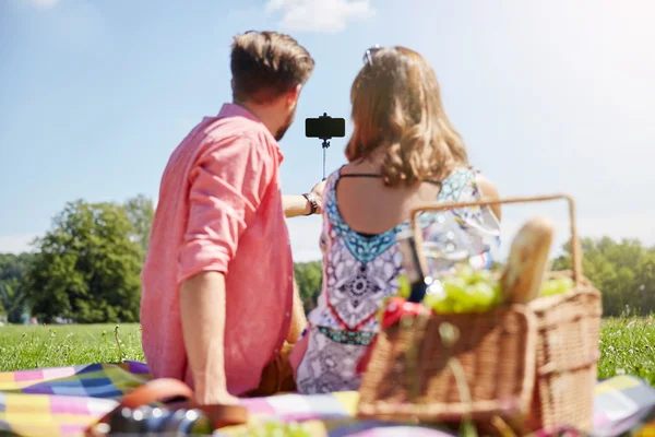 Selfie do piquenique — Fotografia de Stock