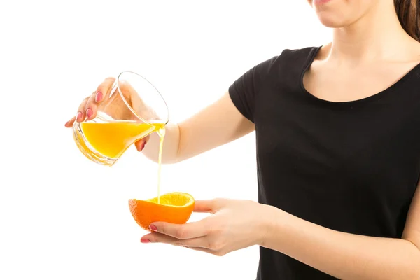 Freshly squeezed orange juice — Stock Photo, Image