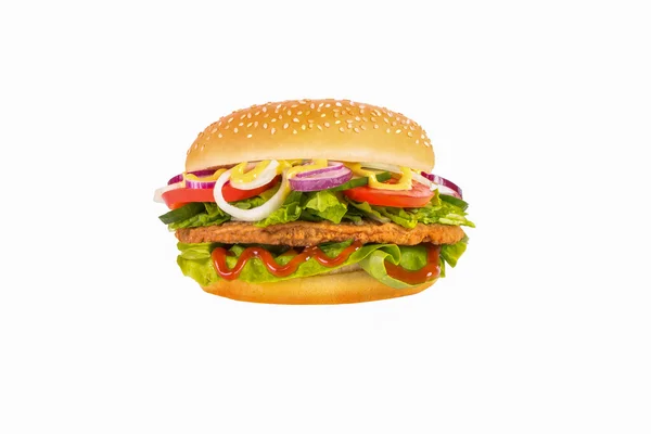 Hamburger isolato — Foto Stock