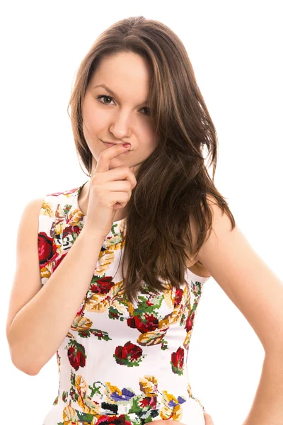 Flirting young woman — Stock Photo, Image