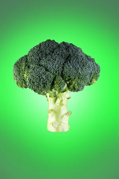 Brokuły na zielonym tle — Zdjęcie stockowe