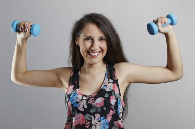 Neşeli uygun kadın egzersiz