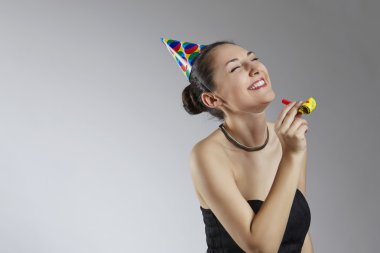 Eğleniyor kadın gülüyor