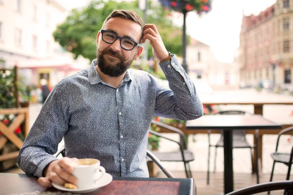 Having morning coffee — Stock Photo, Image