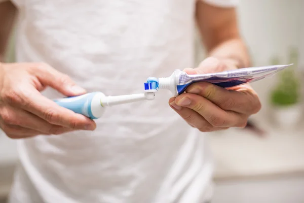 Always use gum protective toothpaste — Stock Photo, Image