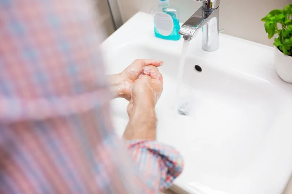 Always remember to wash your hands after toilet! — Stock Photo, Image