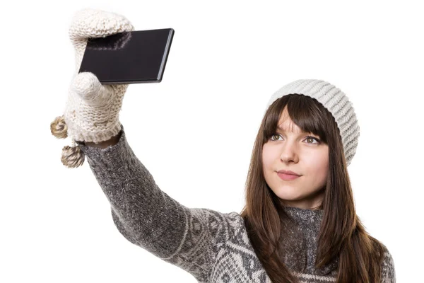 Zachte vrouwen glimlach — Stockfoto