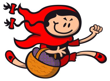 Bir sepet taşıyan kız