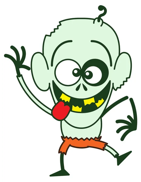 Zombie in a very amusing mood — Stock Vector