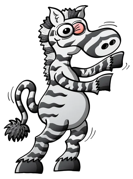 Cool gestripte zebra — Stockvector