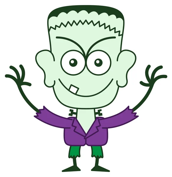 Frankenstein en un ambiente muy intimidante — Vector de stock