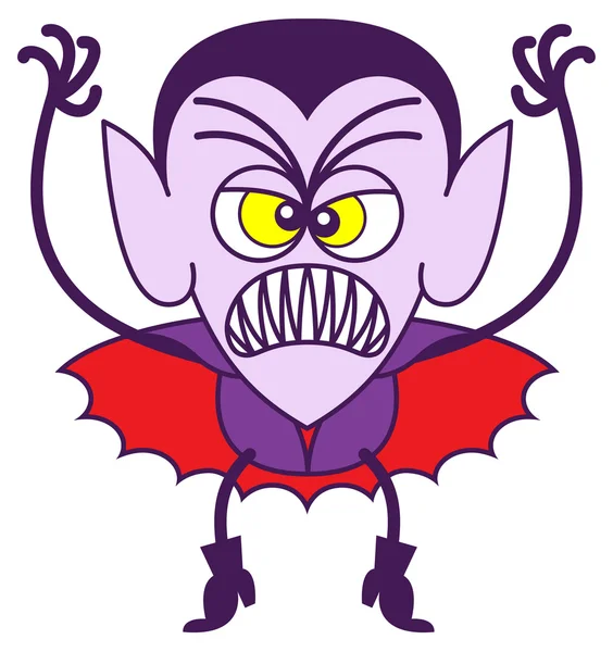 Vampiro enojado — Vector de stock