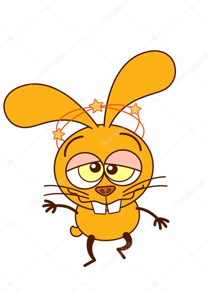 Yellow bunny feeling dizzy