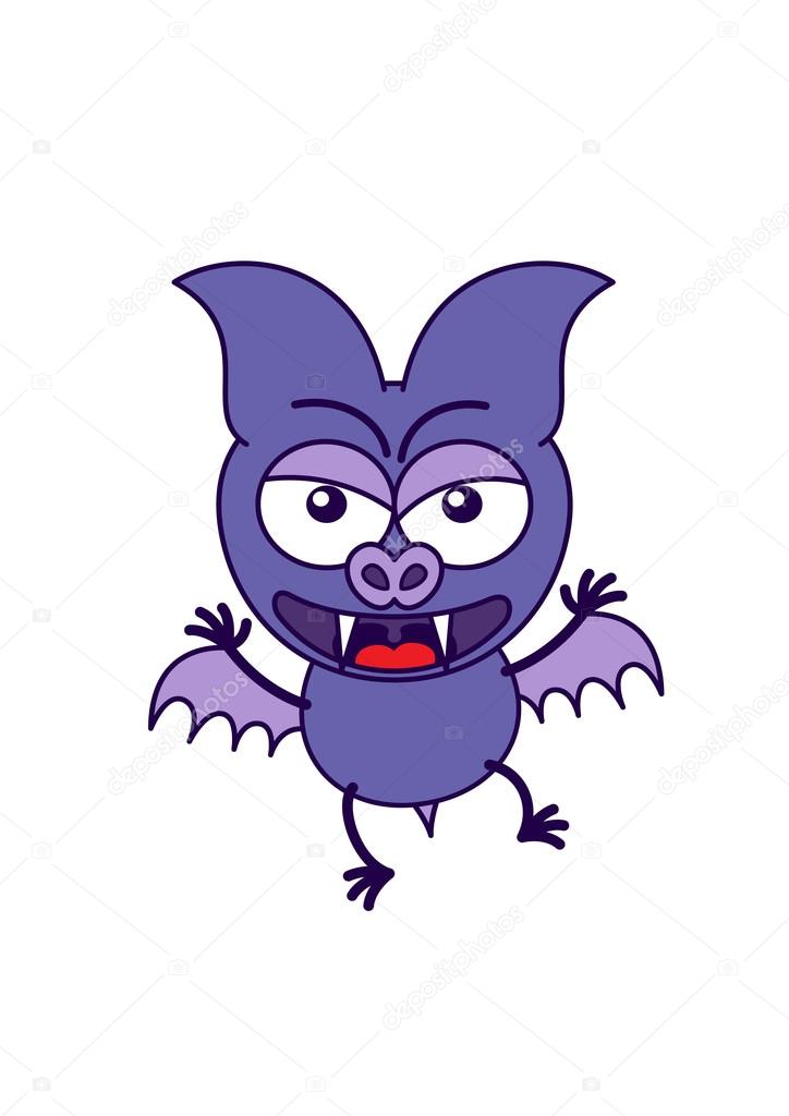 Purple bat  feeling angry