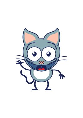 Kedi tebrik ve animatedly karşılama
