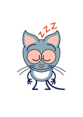 Placidly uyuyan kedi