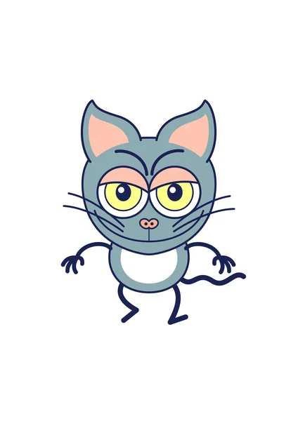 Cat showing a naughty mood — Stock Vector