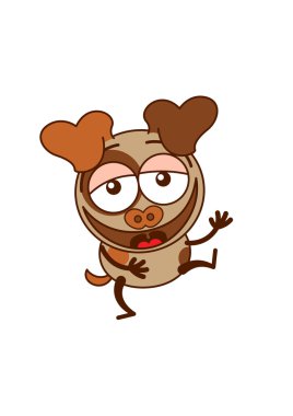 kahverengi köpek Eğleniyor ve gülüyor