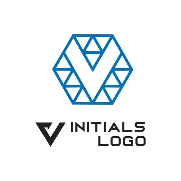 Iniciais Logotipo Azul Inspiração Design Exclusivo —  Vetores de Stock