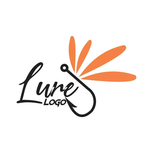 Lure Logotipo Pesca Inspiração Design Exclusivo — Vetor de Stock