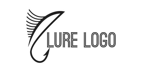 Логотип Lure Fishing Вдохновение Дизайна — стоковый вектор
