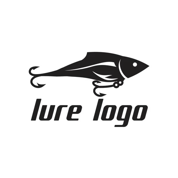 Lure Logotipo Pesca Inspiração Design Exclusivo — Vetor de Stock