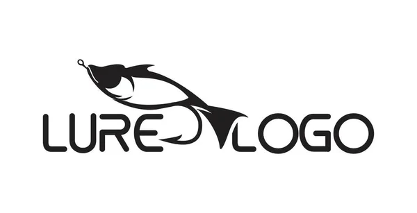 Lure Logotipo Pesca Inspiração Design Exclusivo — Vetor de Stock