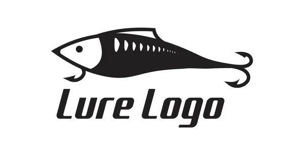 Lure Logotipo Pesca Inspiração Design Exclusivo — Vetor de Stock