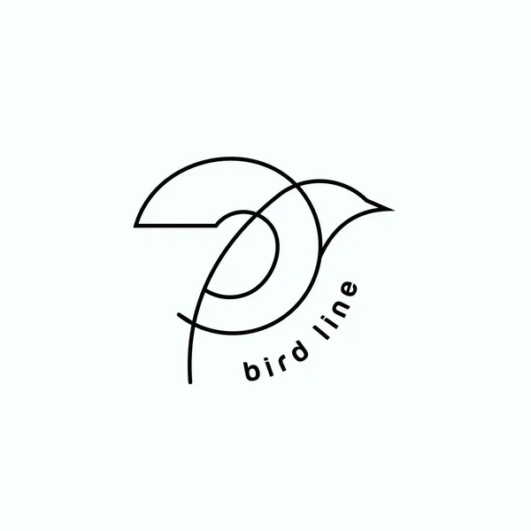 Bird Line Logo Exklusive Design Inspiration — Stockvektor