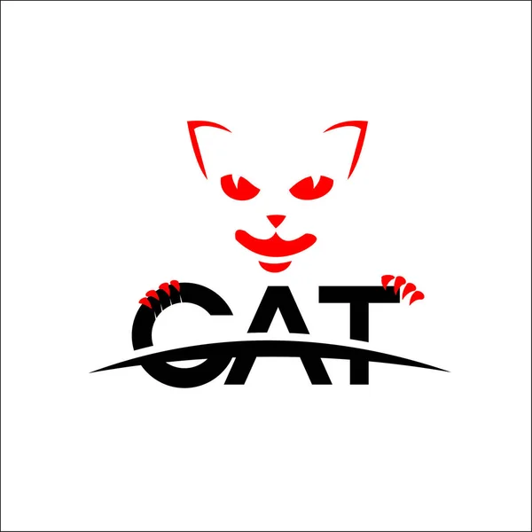 Cat Icon Inspiração Design Logotipo — Vetor de Stock