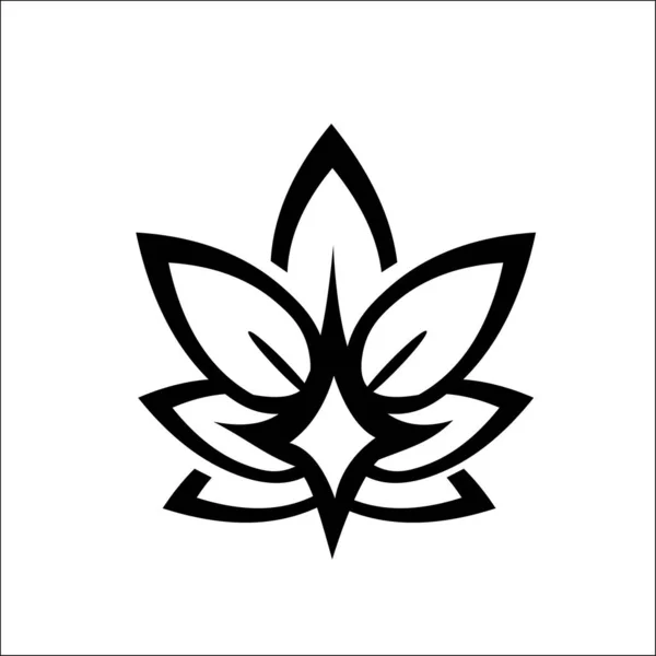 Logo Fiore Design Esclusivo Ispirazione — Vettoriale Stock
