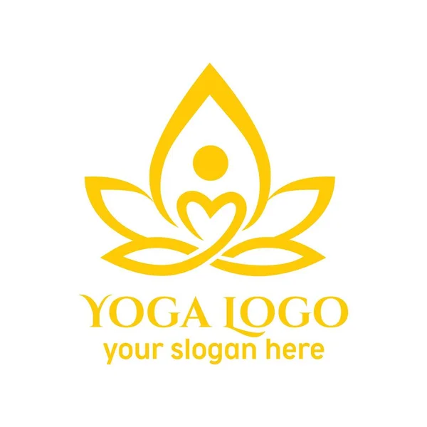 Aşk kadınlı Lotus Yogası Logo Vektör Tasarımı Özel Tasarım İlham