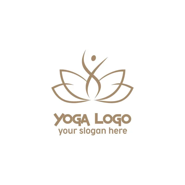 Жінки Lotus Yoga Logo Vector Design Exclusive Design Inspiration — стоковий вектор