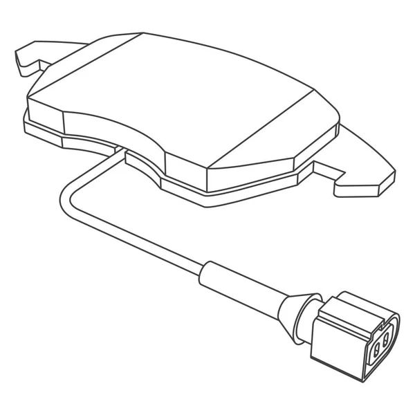 Vector Conjunto Almohadillas Rotura Del Coche Para Reemplazo Con Sensor — Vector de stock