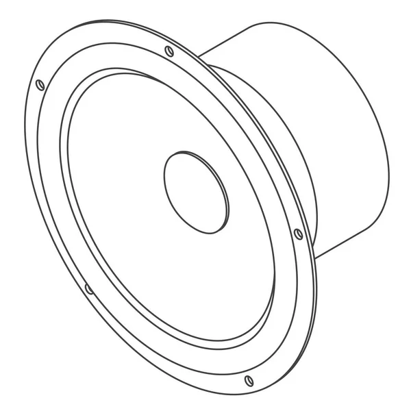 Głośnik Izometryczny Wektora Ilustracja Pojedyncza — Wektor stockowy