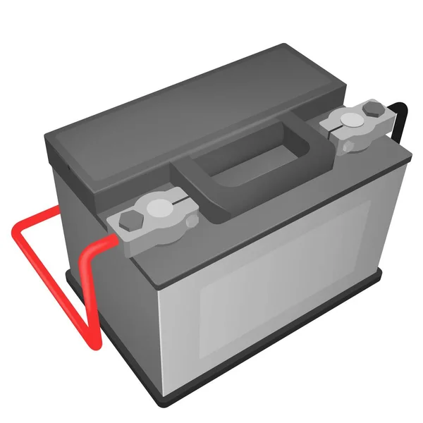 Vector Car Battery Connected Terminals — Stock Vector