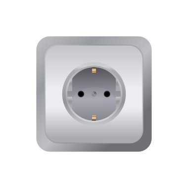 İzole Avrupa duvar prizine