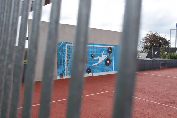Campo Práctica Fútbol Para Niños Pequeños —  Fotos de Stock