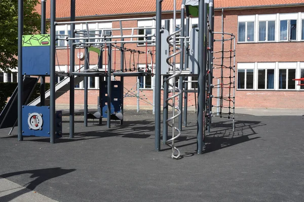 Big Outdoor Playground Equipment School Yard — Stock Photo, Image