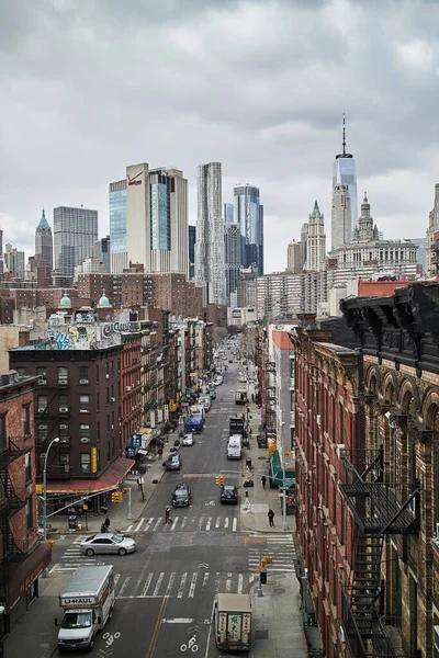 New York City Rušné Ulice Mrakodrapy — Stock fotografie