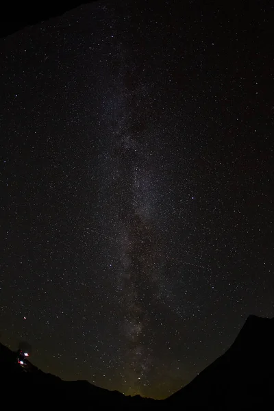 Increíble Vista Del Cielo Nocturno Con Estrellas — Foto de Stock