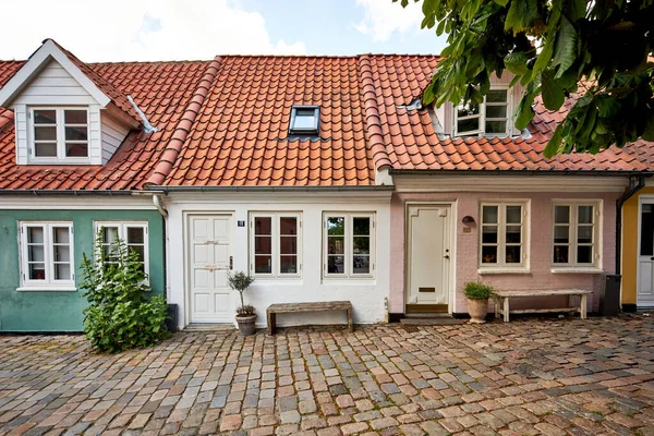 a tiny home in narrow street in denmark