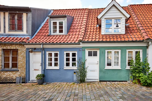 a tiny home in narrow street in denmark