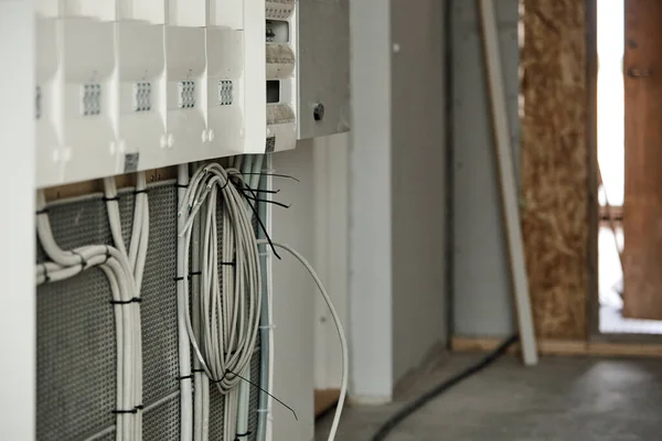 Industry Electric Wire Installation Building — Stock Photo, Image