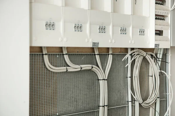 Instalación Cables Eléctricos Edificio —  Fotos de Stock