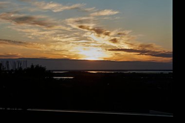 Danimarka 'da manzara güzel gün batımı