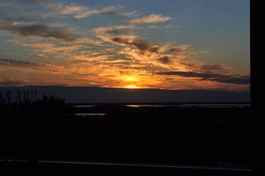 Danimarka 'da manzara güzel gün batımı